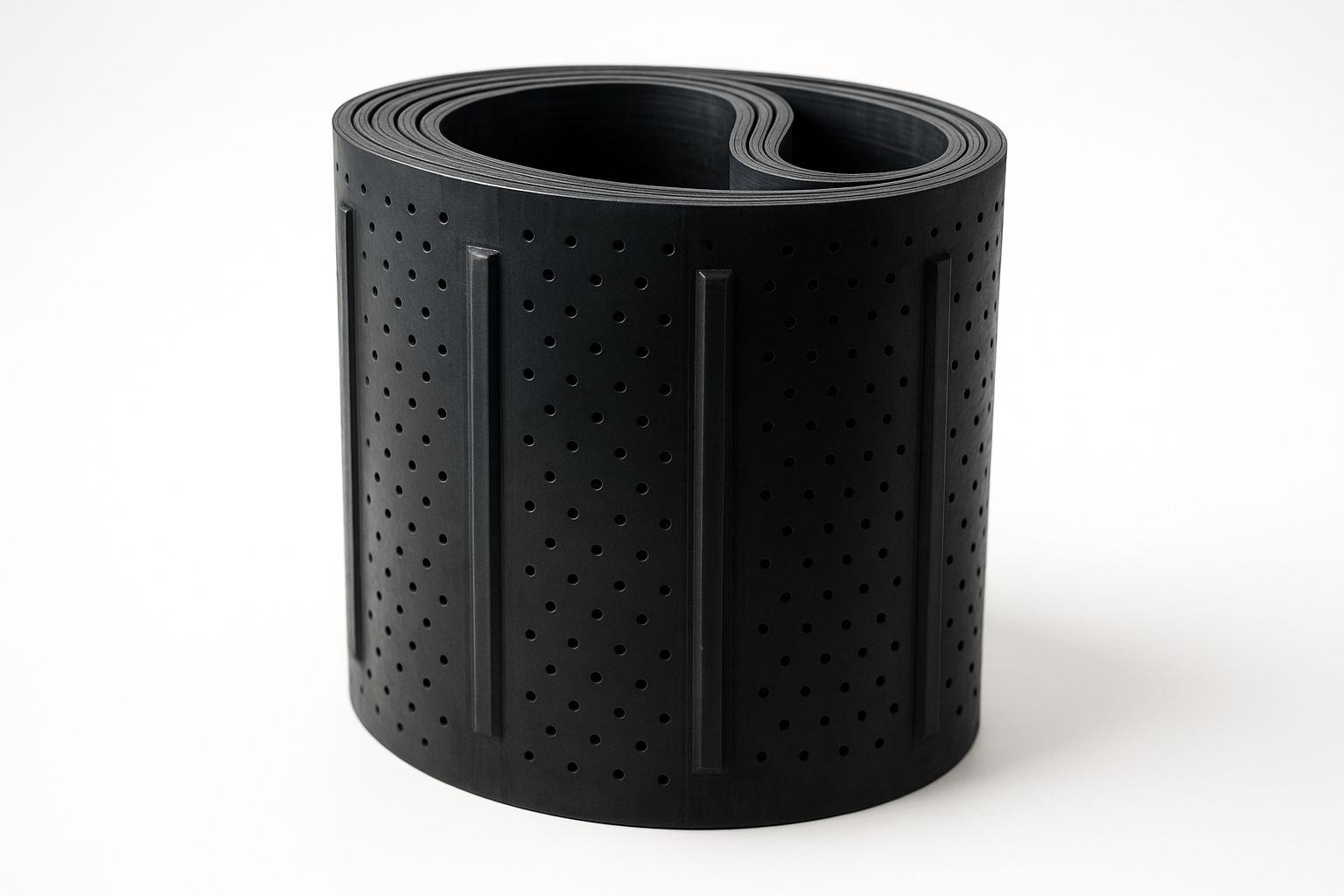 Shot-blast belt in workshop