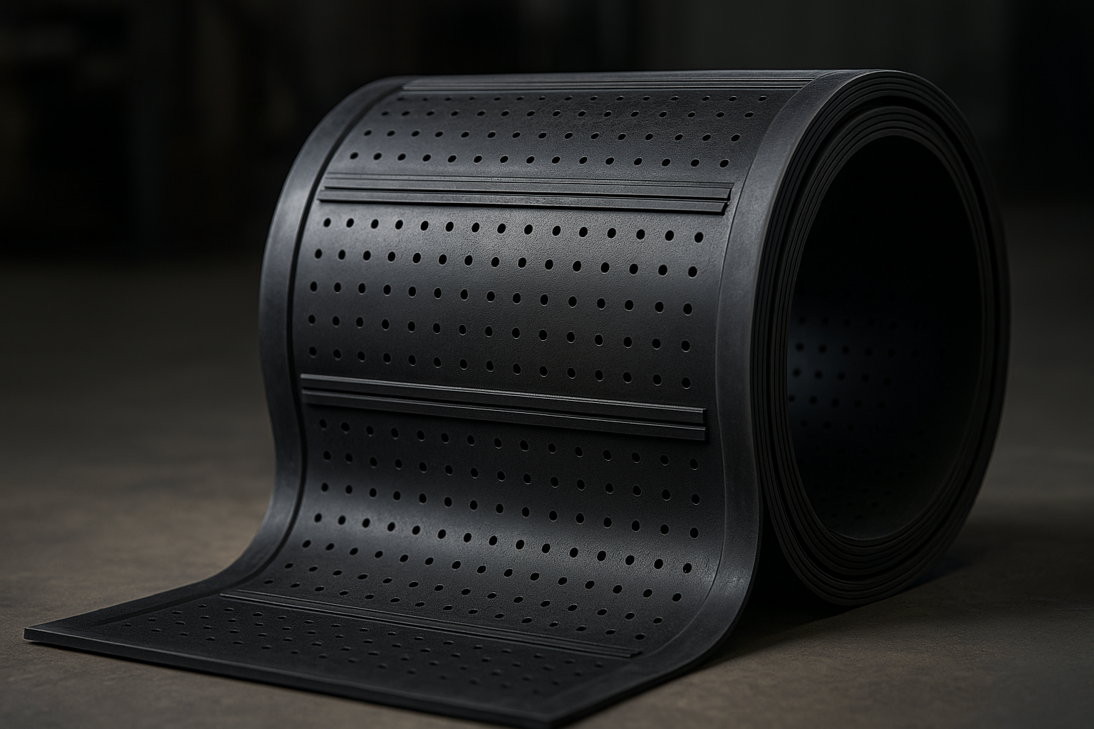 Shot-blast belt close-up